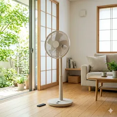 山善 扇風機 リビング DCモーター 静音 リモコン付き 左右自動首振り 風量9段階