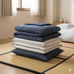 昭和西川 ふとんセット カバー付き 7点セット シングル 軽量 チェック柄